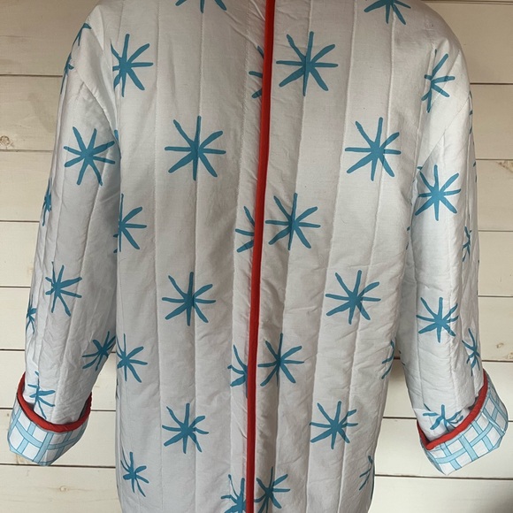 Quilted Jacket in Star Blue Print - Picture 5 of 10